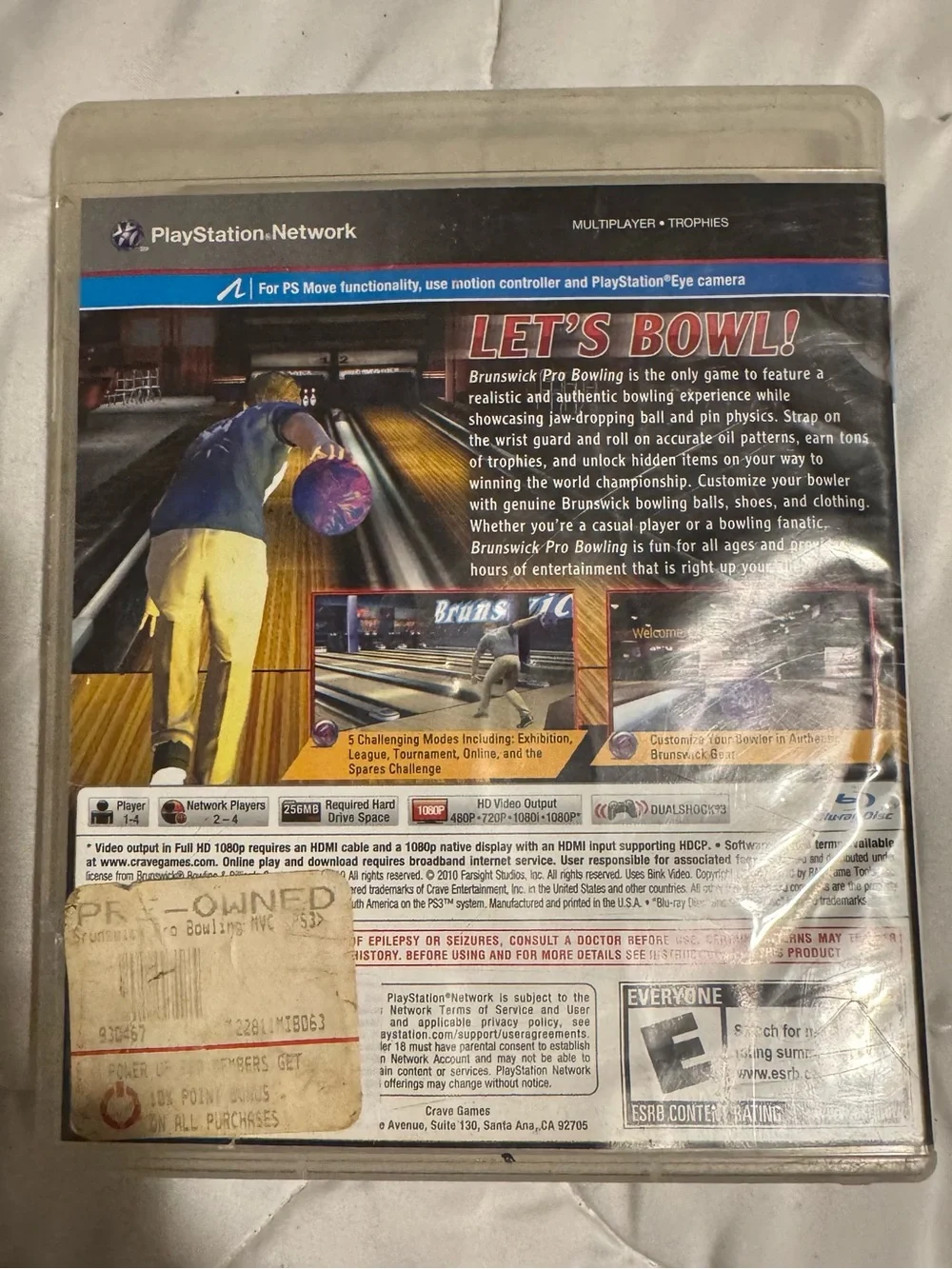 Brunswick Pro Bowling PS3 (2010) Crave Games Multiplayer E